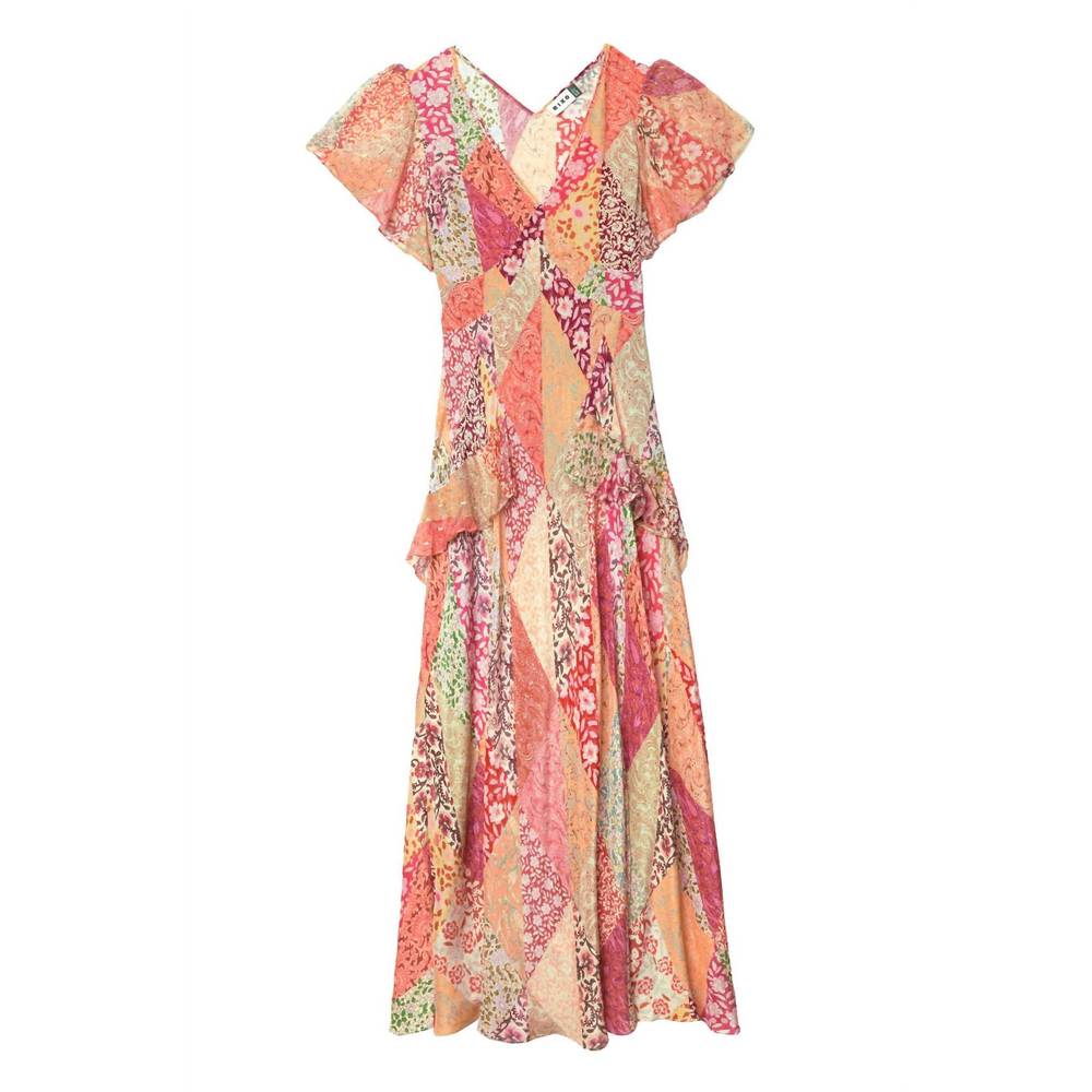 NEW RIXO evie dress in patchwork blush - Picture 4 of 4